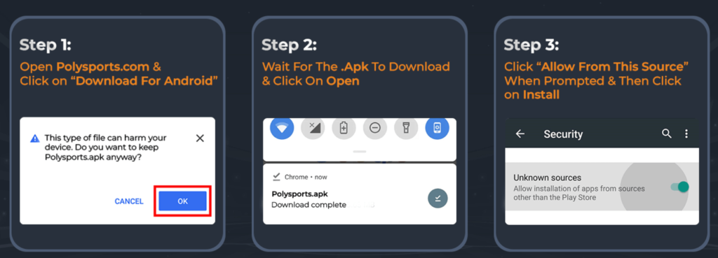 polysports APK install min
