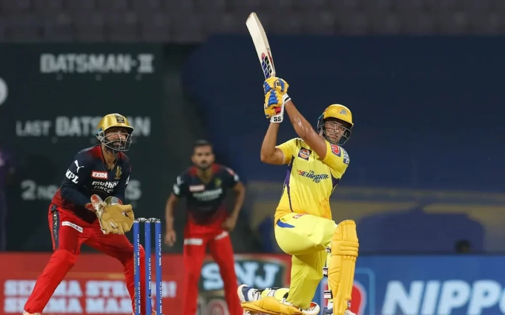 ipl 2022 uthappa dube power csk to 2164 with explosive fifties against rcb