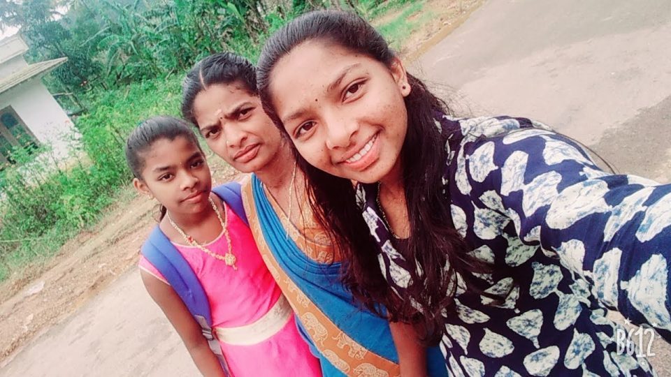 Minnu with her Mom and Sister Mimitha